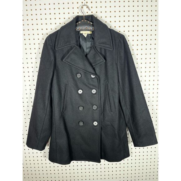 J.Crew wool blend double breasted Peacoat size M - Picture 1 of 6